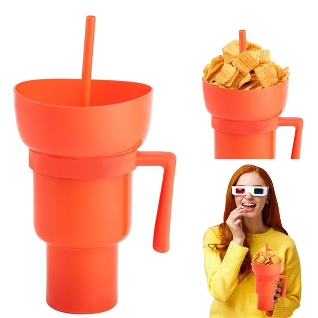 SnackWave Duo: Sip & Snack Genius Cup