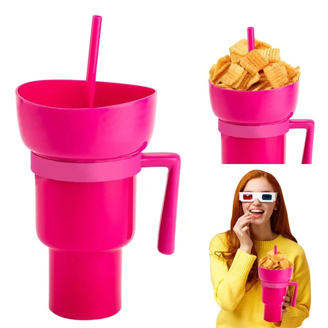 SnackWave Duo: Sip & Snack Genius Cup