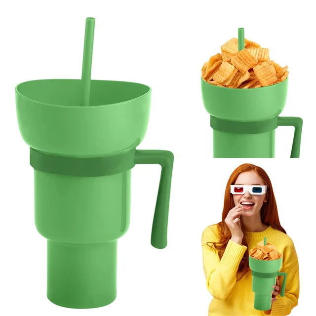 SnackWave Duo: Sip & Snack Genius Cup