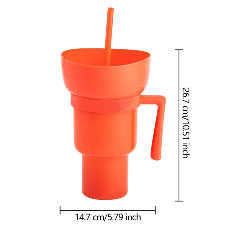 SnackWave Duo: Sip & Snack Genius Cup