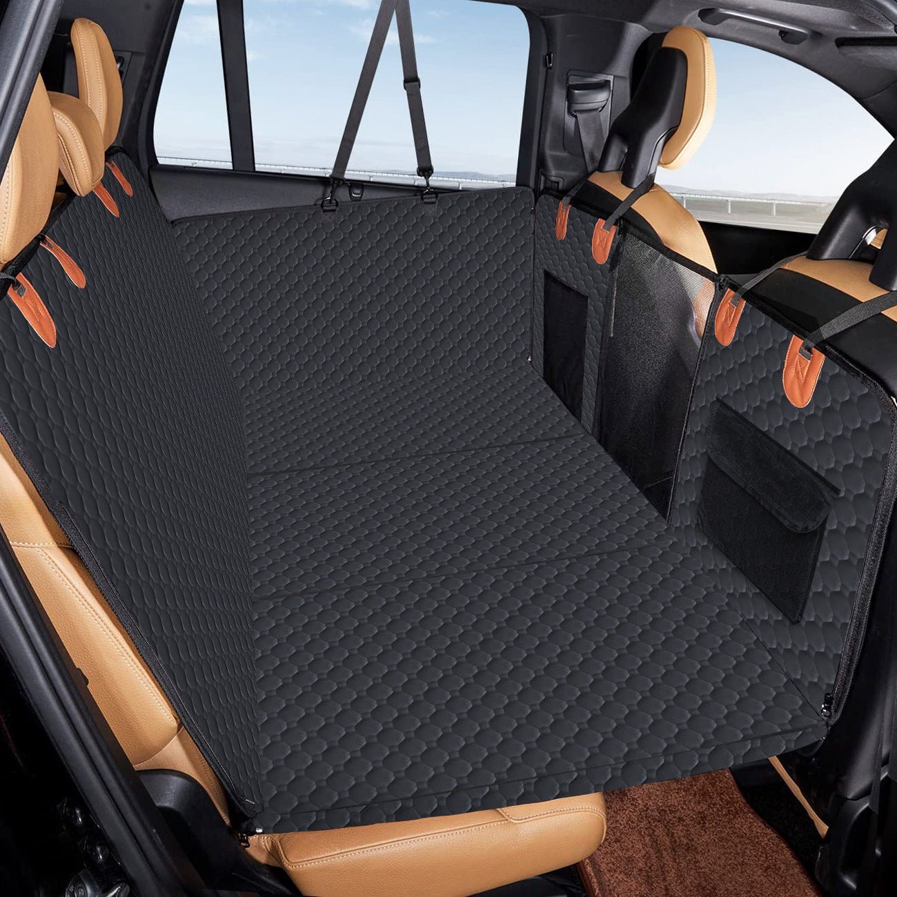 Solid Bottom – Waterproof Car Backseat Dog Mat