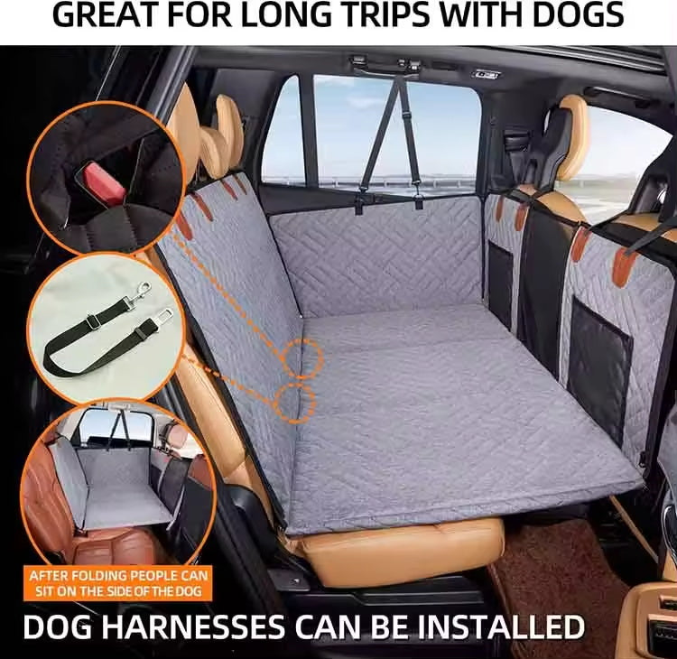 Solid Bottom - Waterproof Car Backseat Dog Mat