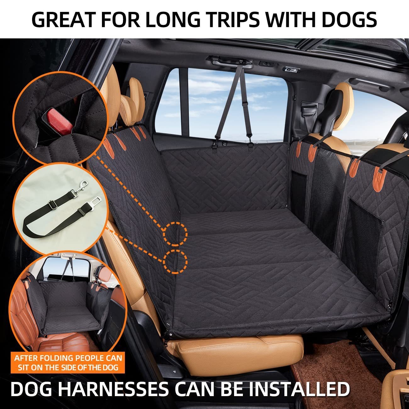 Solid Bottom - Waterproof Car Backseat Dog Mat