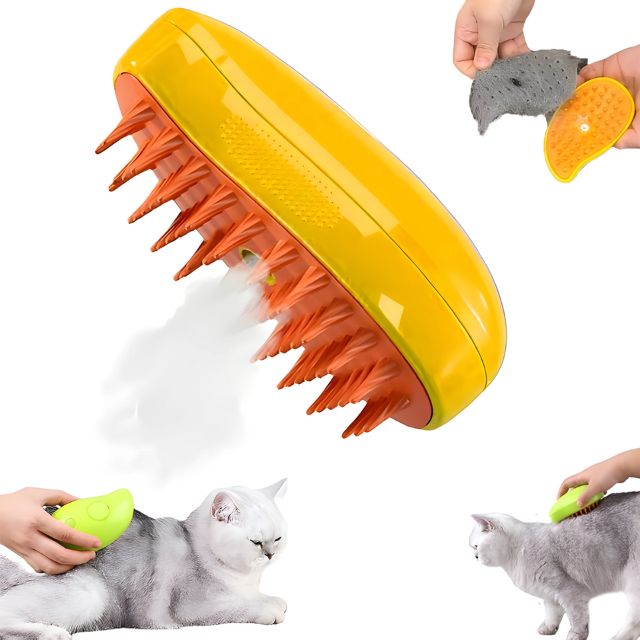 Steamy Cat Brush - No More Fur Everywhere