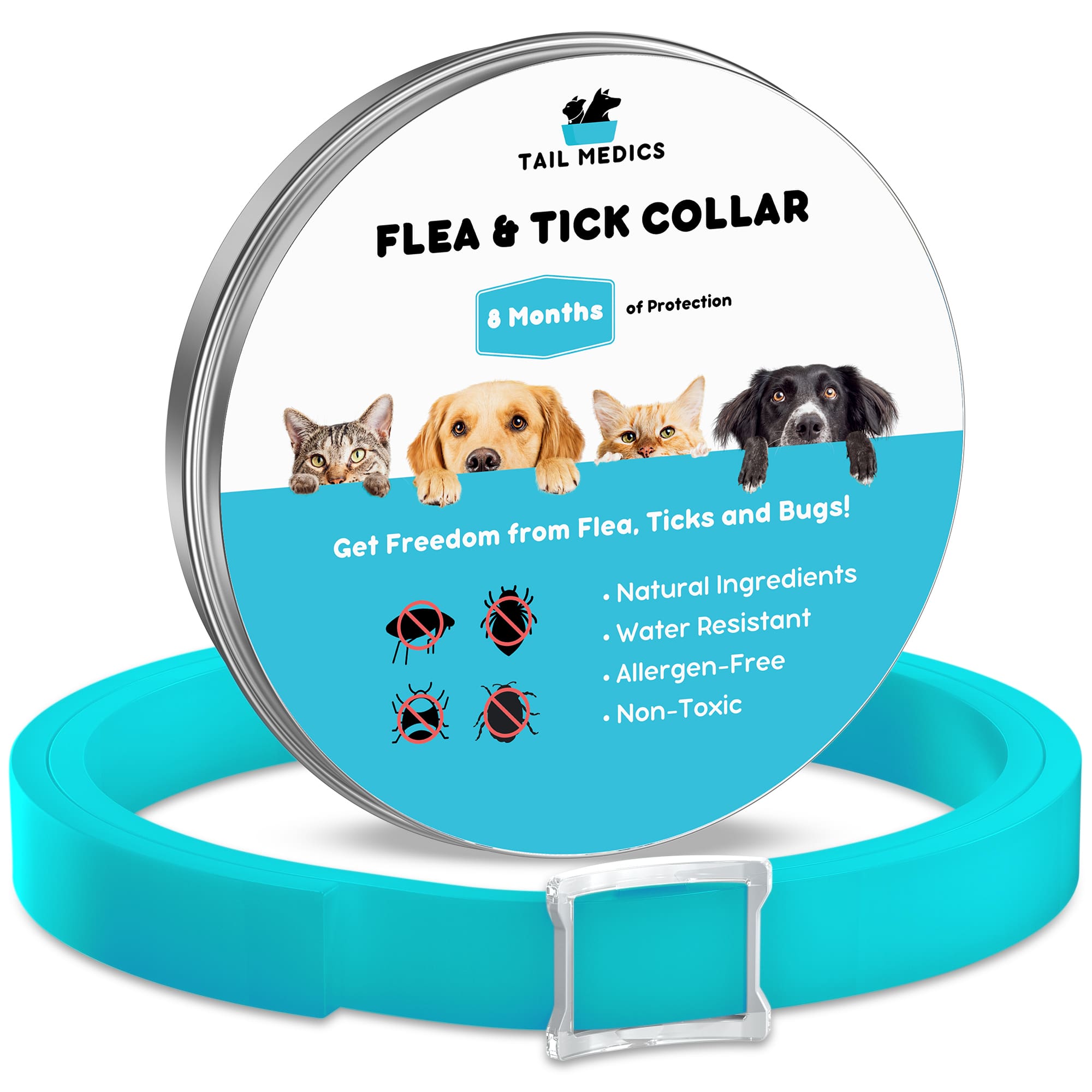 TailMedics Flea & Tick Collar - 8 Months Protection