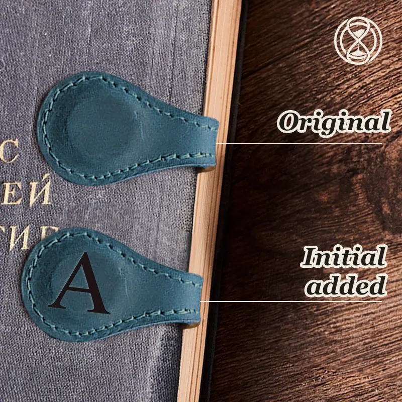 TimelessMark - Personalized Magnetic Leather Bookmark