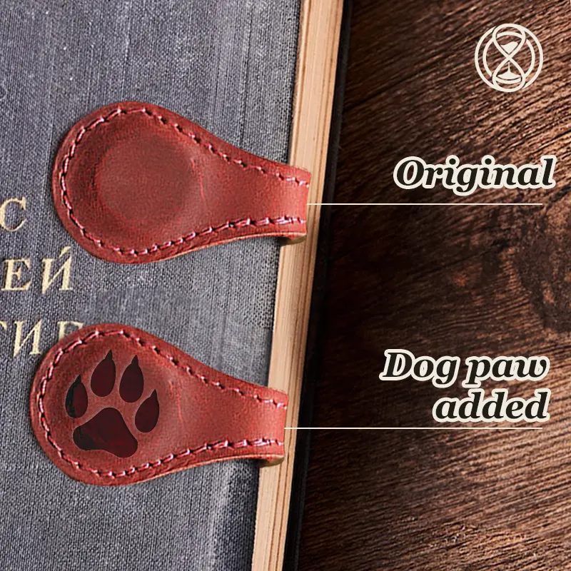 TimelessMark - Personalized Magnetic Leather Bookmark