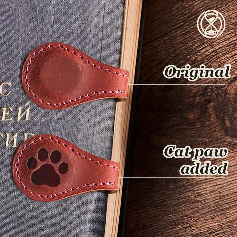 TimelessMark - Personalized Magnetic Leather Bookmark