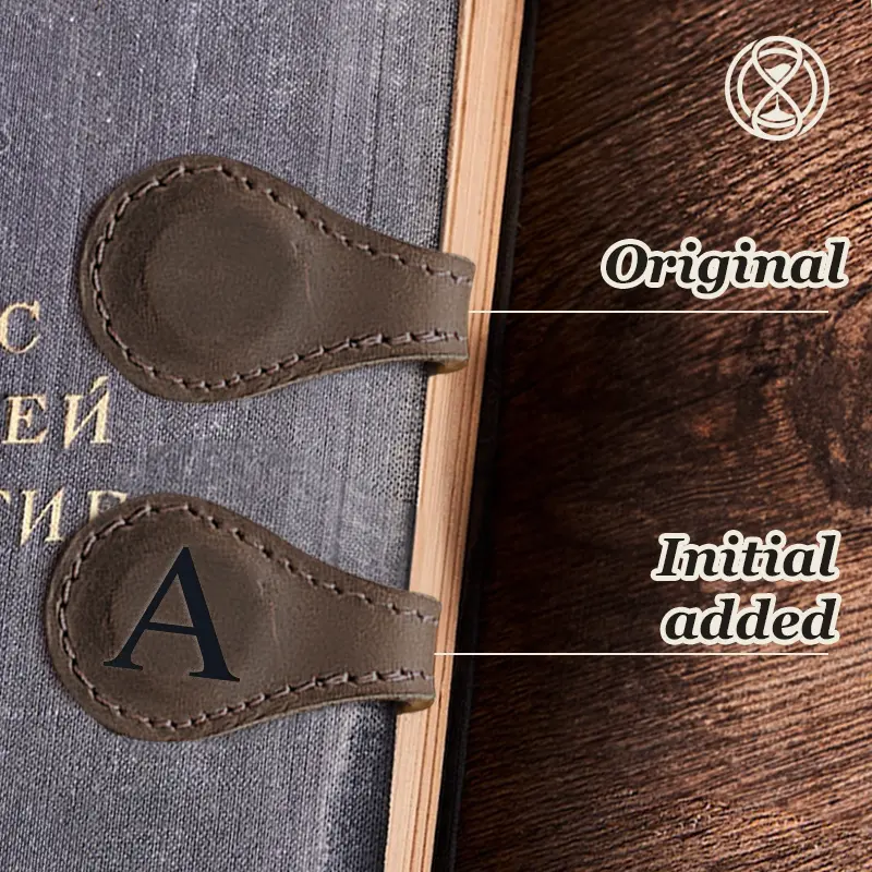 TimelessMark - Personalized Magnetic Leather Bookmark