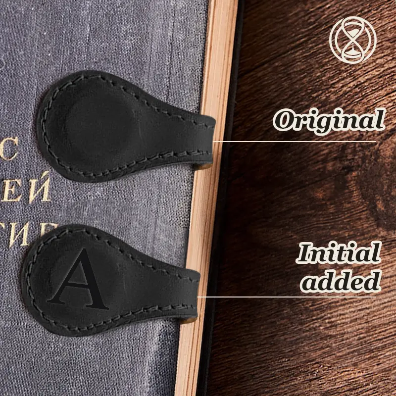 TimelessMark - Personalized Magnetic Leather Bookmark