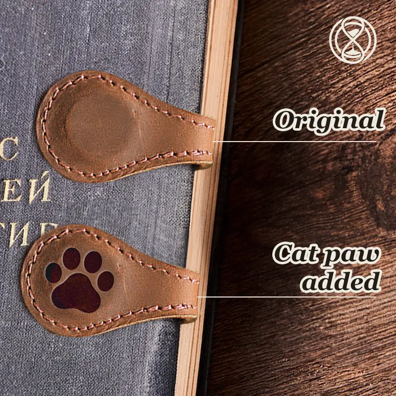 TimelessMark - Personalized Magnetic Leather Bookmark