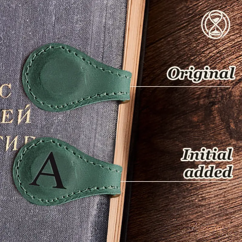 TimelessMark - Personalized Magnetic Leather Bookmark