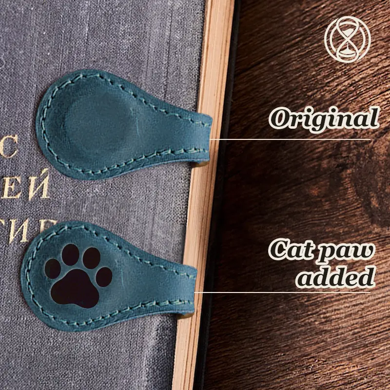 TimelessMark - Personalized Magnetic Leather Bookmark