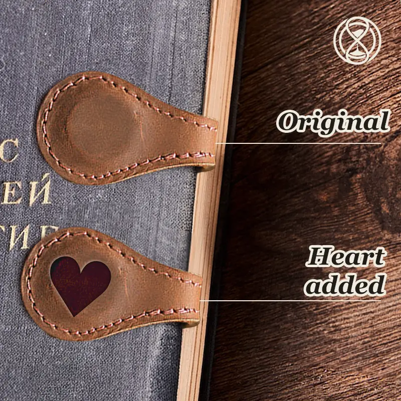 TimelessMark - Personalized Magnetic Leather Bookmark