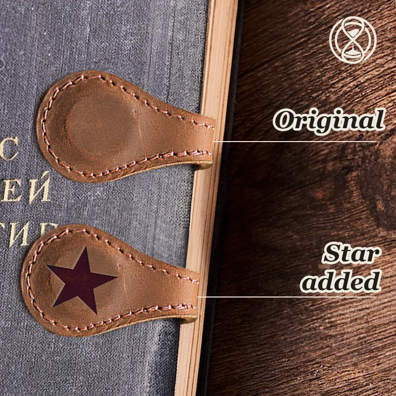 TimelessMark - Personalized Magnetic Leather Bookmark