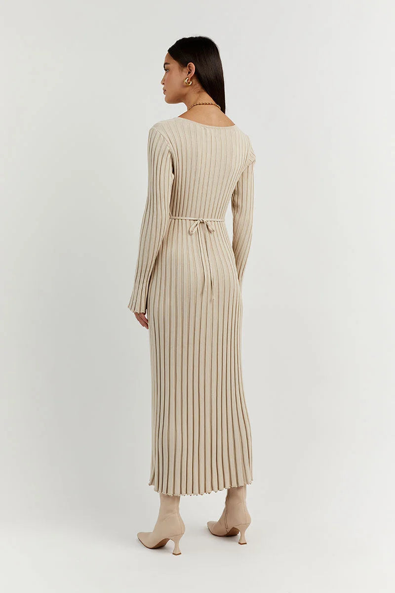 V-Neck Midi Dress