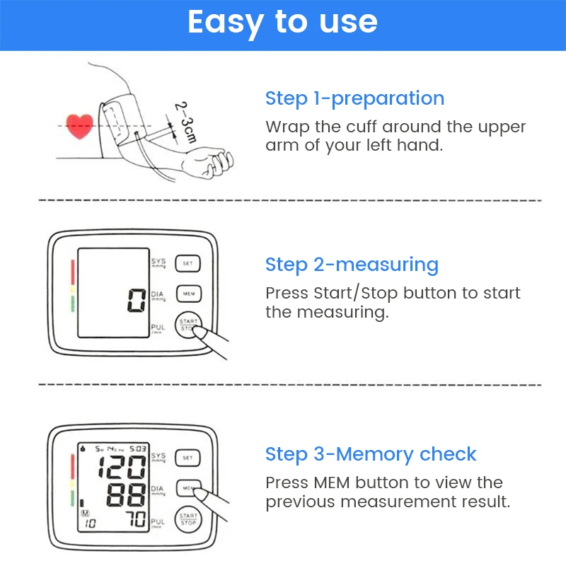 VitalTrack Pro Arm Blood Pressure Monitor