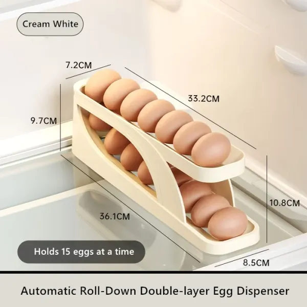 2024 New Automatic Roll-Down Double-layer Egg Dispenser