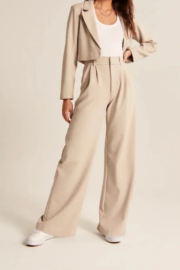 Aerelle Wide Leg Tailored Pants