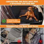 Back Seat Extender for Dogs - Black with Door Covers