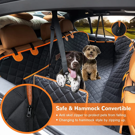 Back Seat Extender for Dogs – Black with Door Covers