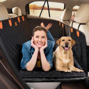 Back Seat Extender for Dogs - Black with Door Covers