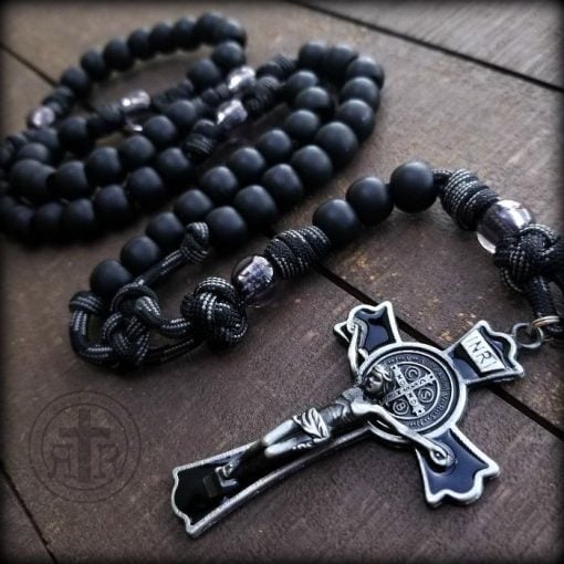 Black strong rosary-Combat rosary-Spiritual gift