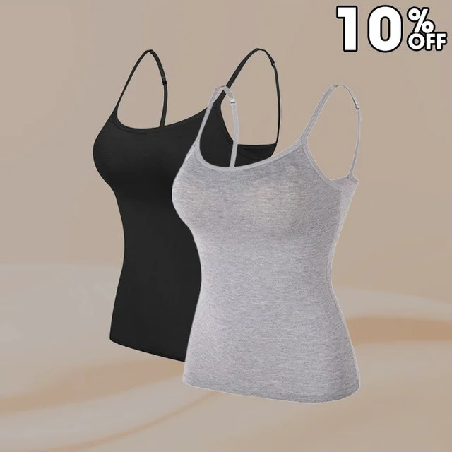 Cami Bra - Womenâ€™s Camisole With Built In Padded Bra Vest