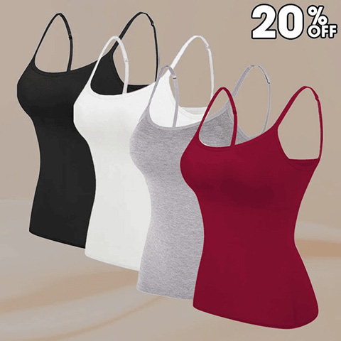 Cami Bra - Women's Camisole With Built In Padded Bra Vest