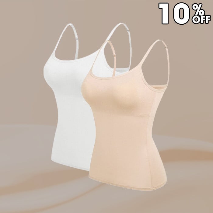 Cami Bra - Women's Camisole With Built In Padded Bra Vest