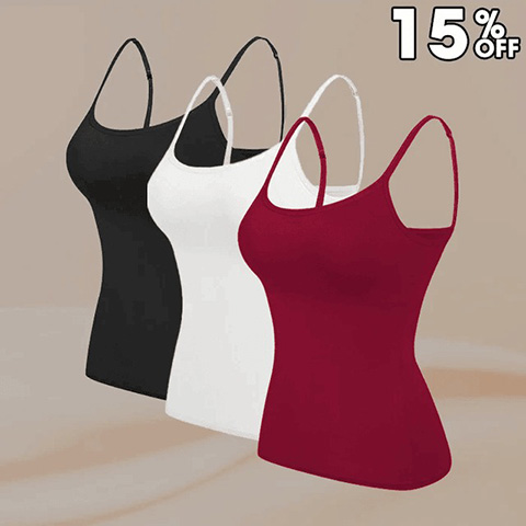 Cami Bra - Women's Camisole With Built In Padded Bra Vest