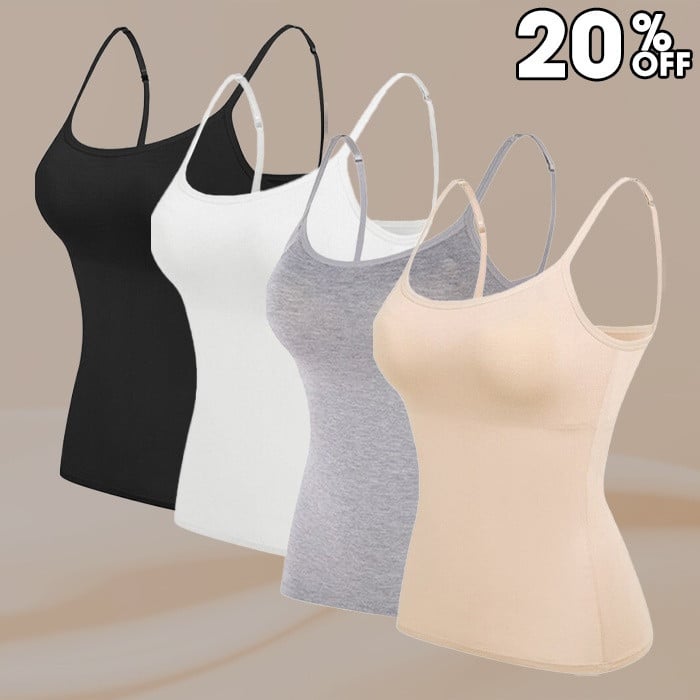 Cami Bra - Women's Camisole With Built In Padded Bra Vest