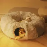 Cuddlio Fluffy Cat Tunnel Bed