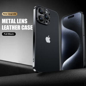 Electroplated Metal Lens Ultra-thin Leather Protect for iPhone – Buy 2 Save 5% OFF