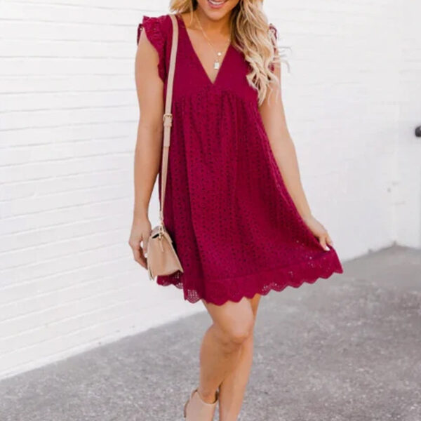 Elegant Lace Hollow Dress