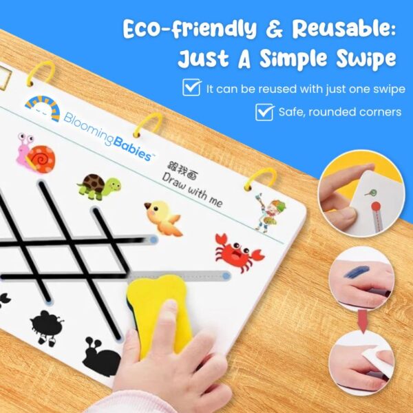 Empower Early Learning: Reusable Tracing Workbook Set for Young Minds