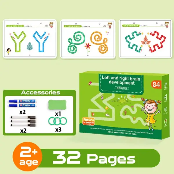 Empower Early Learning: Reusable Tracing Workbook Set for Young Minds