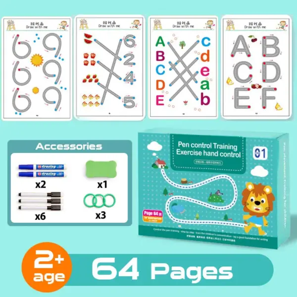 Empower Early Learning: Reusable Tracing Workbook Set for Young Minds