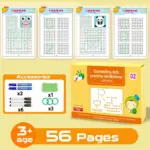 Empower Early Learning: Reusable Tracing Workbook Set for Young Minds