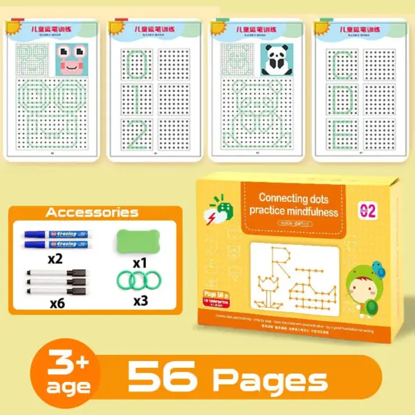 Empower Early Learning: Reusable Tracing Workbook Set for Young Minds