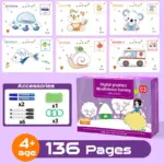 Empower Early Learning: Reusable Tracing Workbook Set for Young Minds