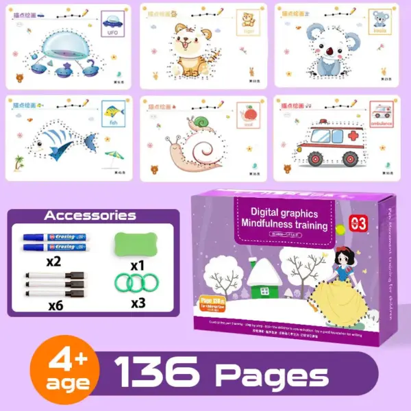 Empower Early Learning: Reusable Tracing Workbook Set for Young Minds