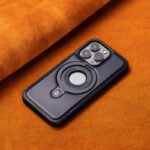 Full-Coverage Shockproof Leather Magnetic Stand iPhone Case