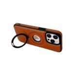 Full-Coverage Shockproof Leather Magnetic Stand iPhone Case