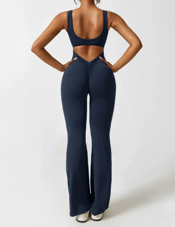 Glowze V-Back Flared Jumpsuit