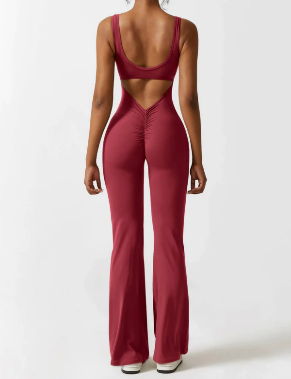 Glowze V-Back Flared Jumpsuit