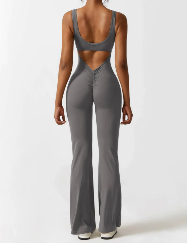 Glowze V-Back Flared Jumpsuit