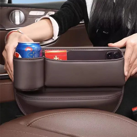 HOT SALE 50% OFF - Car leather cup holder gap bag