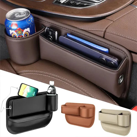 HOT SALE 50% OFF - Car leather cup holder gap bag