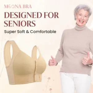 KellyCharm – Moona Bra – Front Closure Breathable Bra for Seniors